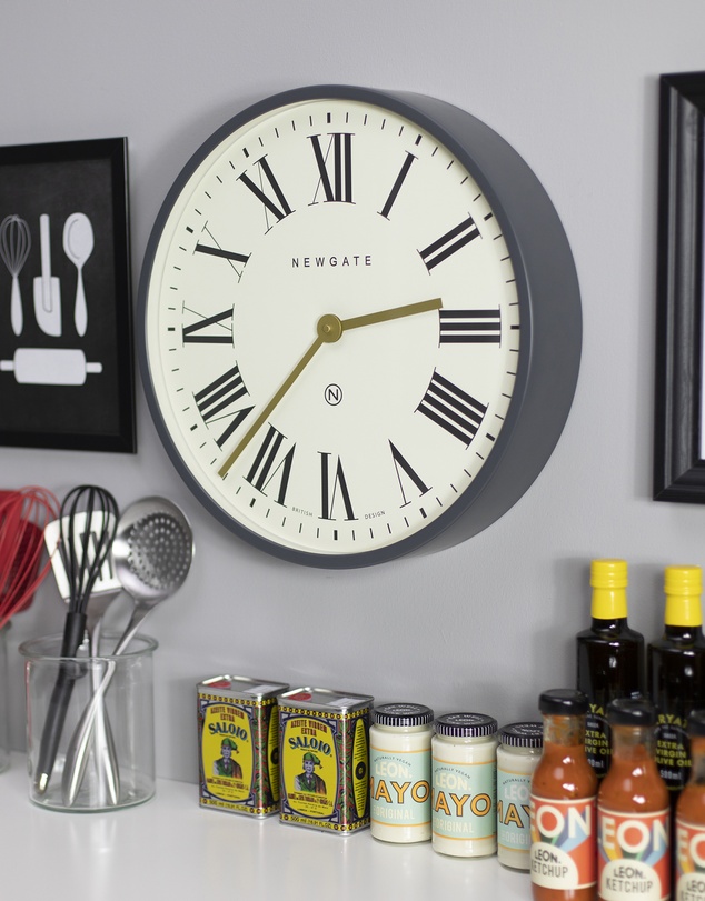 Newgate - Newgate Mr Butler Wall Clock Moonstone Grey