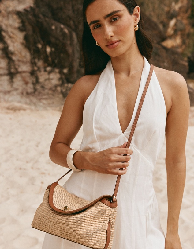 VESTIRSI - Sloane Tan Resort Crossbody Clutch