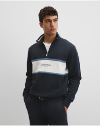 Country Road - Australian Cotton Modern Logo Quarter Zip Sweat