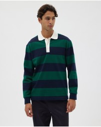 AERE - Striped Rugby Polo