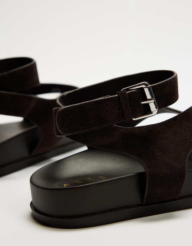 AERE - Leather Crossover Footbed Sandals