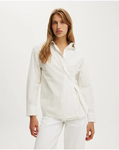 Cotton On - Ella Wrap Long Sleeve Shirt