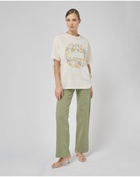 DRICOPER DENIM - Amy Cream WL Printed Tee