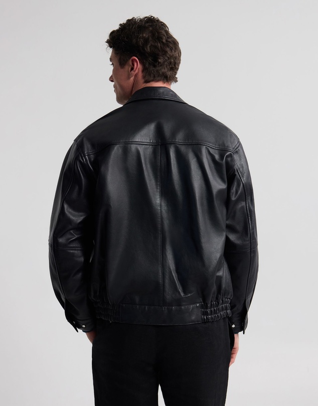 Oxford - Nico Leather Bomber Jacket