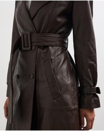 Sofia Irina - Leather Trench Coat