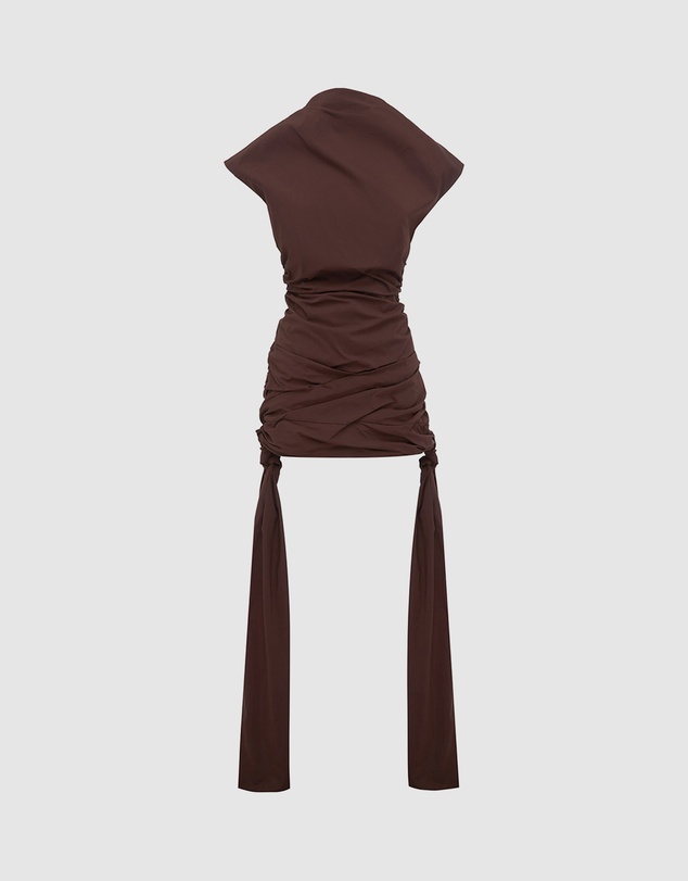 Shona Joy - Campbell Draped Tie Mini Dress