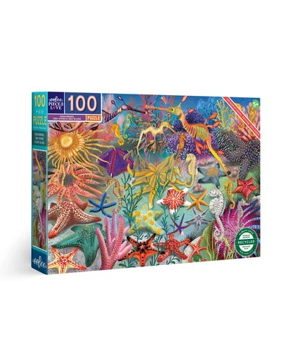 Eeboo - 100PC Puzzle Seahorses, Sea Stars & Sea Slugs