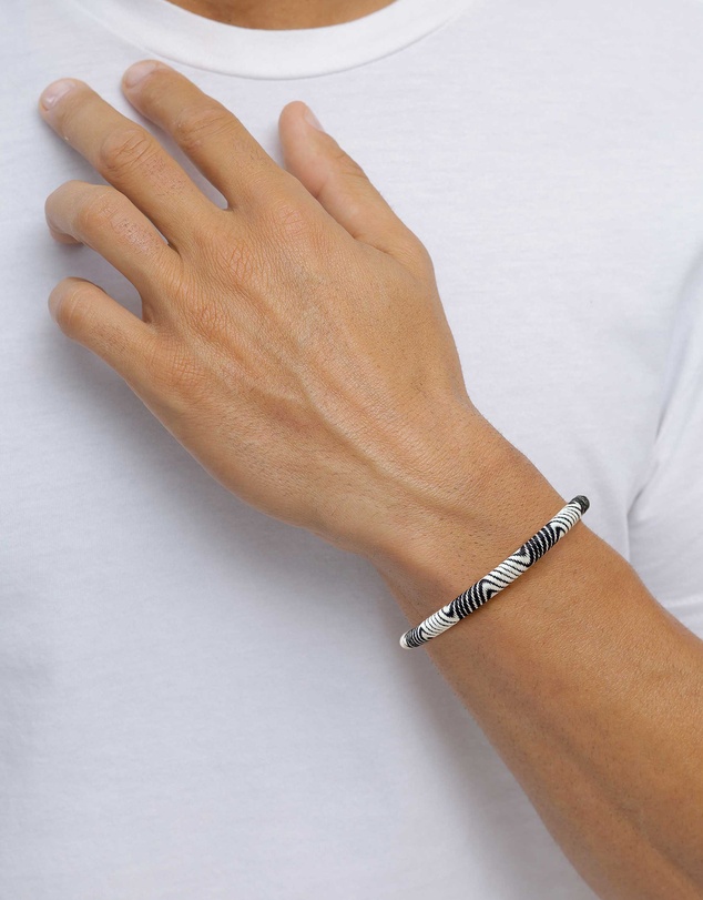 Kuzzoi - ICONIC EXCLUSIVE - Nylon Sailing Rope Bracelet in 925 Sterling Silver