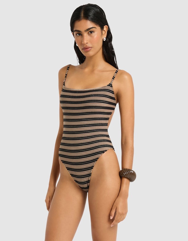 Bond-Eye Swimwear - Nia 1 Pce Black / Sandstone INDENT