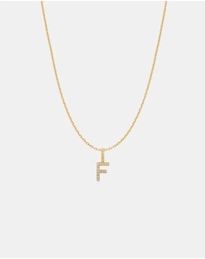 Ania Haie - Ania Haie Gold Letter F Initial Necklace