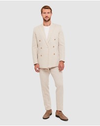 SABA - Elias Linen Cotton Double Breasted Blazer