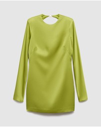 M.N.G - Open-Back Satin-Effect Dress