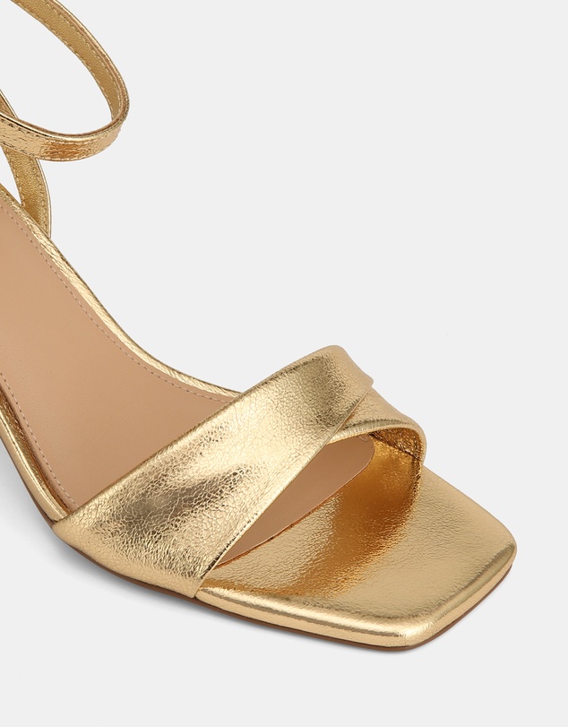 Wittner - Martina Metallic Leather Flared Heels