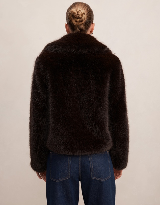 Forever New - Paige Long Hair Fur Short Jacket