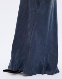 Minima Esenciales - Florence Cupro Lace Up Back Midi Dress