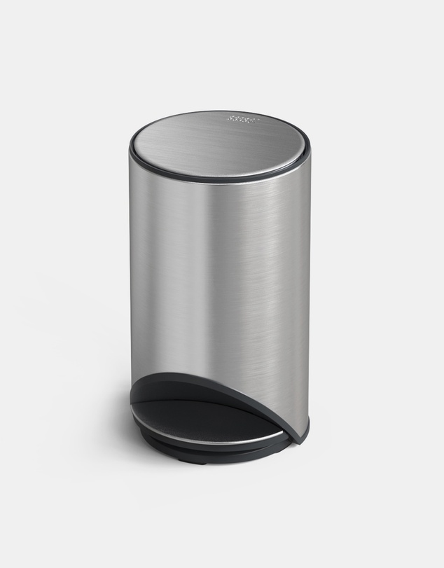 Joseph Joseph - Arc™ 10-Litre Slimline Pedal Bin with Liner Pocket - Stainless Steel