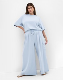 City Chic - Plus size Paige Track Pant - powder blue