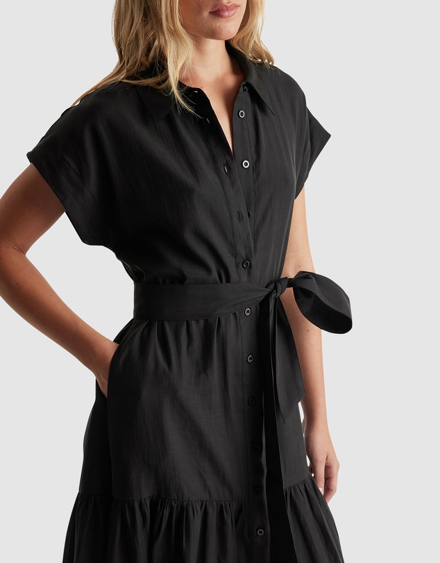 Decjuba - Tamara Tiered Maxi Shirt Dress