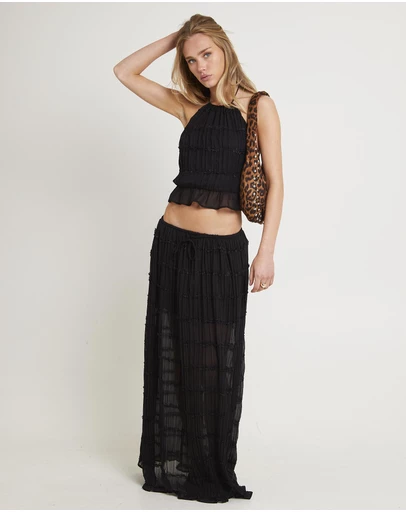 Subtitled - Alda Shirred Maxi Skirt