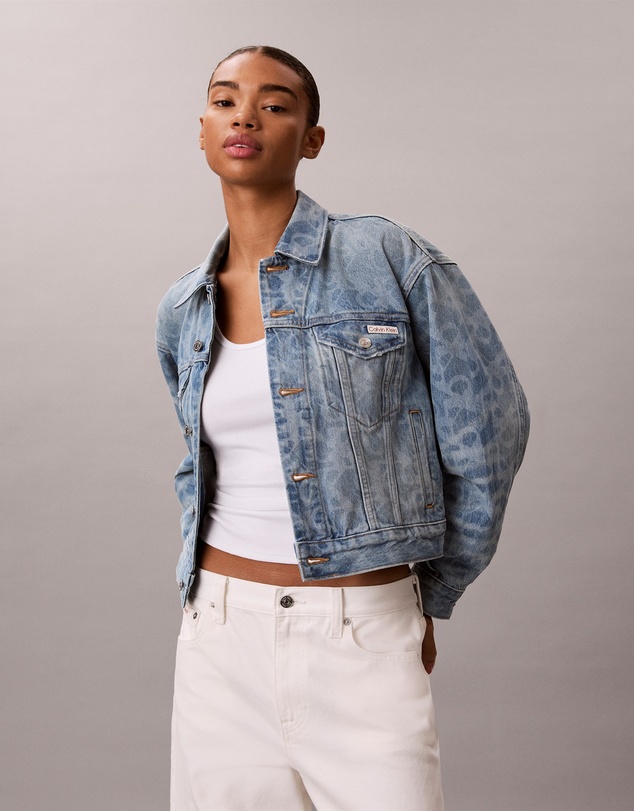 Calvin Klein Jeans - Allover Monogram 90s Denim Trucker Jacket