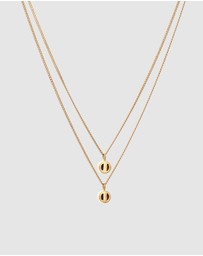 Elli Jewelry - Necklace Layer Crystal 925 Sterling Silver Gold-Plated