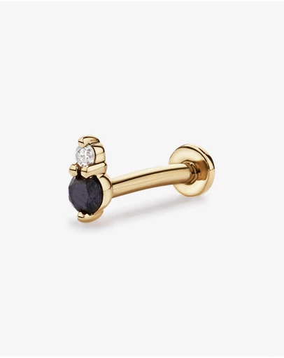 Michael Hill - 0.06 Carat TW Laboratory-Grown Diamond Black Diamond Stud in 10kt Yellow Gold