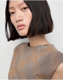 M.N.G - Fitted Checked Top
