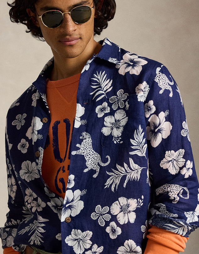 Polo Ralph Lauren - ICONIC EXCLUSIVE - Classic Fit Tropical Linen Camp Shirt