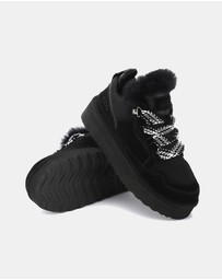 AusWooli Ugg Boots - Hamilton Sheepskin Wool Urban Chic Lace Sneakers