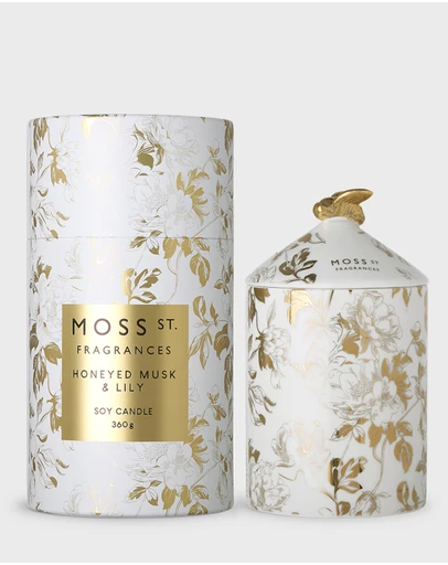 Moss St Fragrances - Honeyed Musk & Lily Ceramic Candle 360g