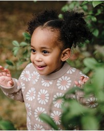 Kynd Baby - Knit Jumper in Grid Floral