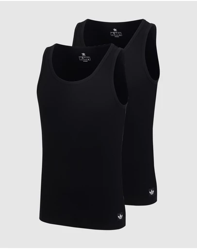 adidas Originals - 2 Pack Comfort Cotton Rib Tank Top