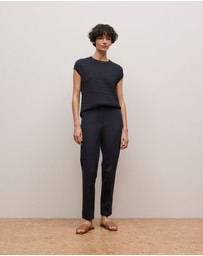 Trenery - Cotton Knit Sleeveless Tunic in Night Sky
