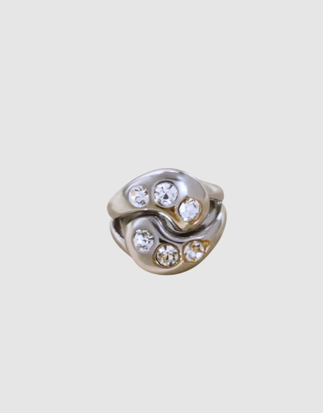 Chuchka - Kesher Ring 3 stone Silver