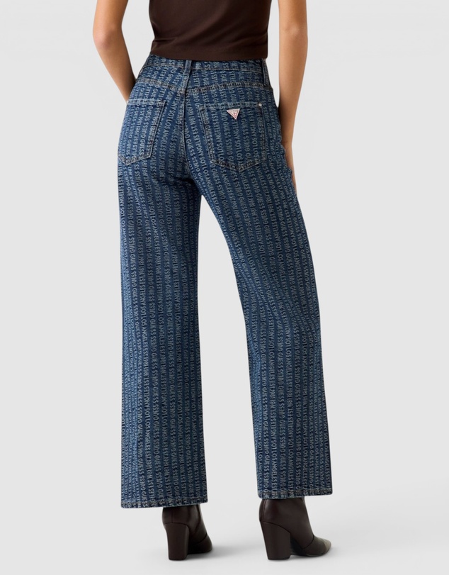 GUESS - High-Rise Tokyo Monogram Wide Leg Jeans