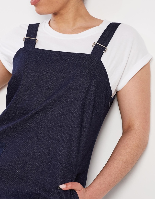 The Social Outfit - Pinafore Dress - Dark Indigo Denim
