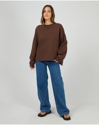 All About Eve - Aae Washed Box Crew Brown