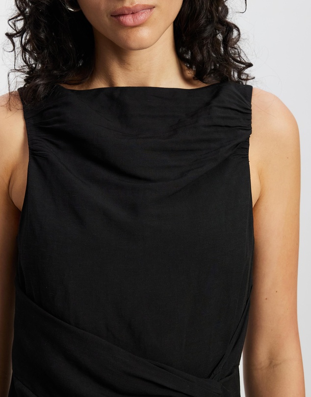 & Other Stories - Asymmetric Wrap-Knot Midi Dress
