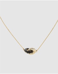 Furla - Furla 1927 Colour Edition Gold-Tone Black Enamel Necklace