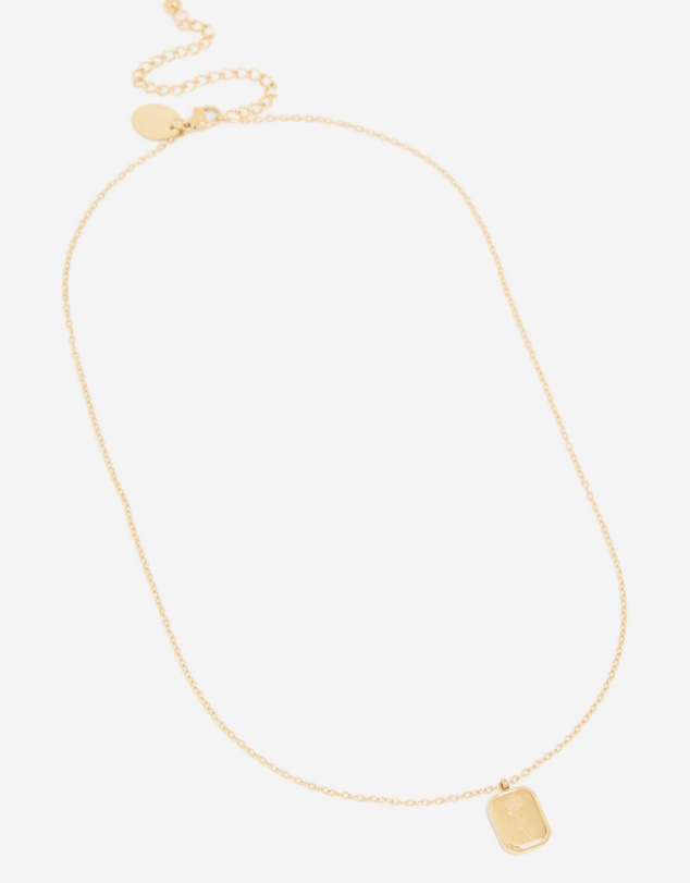 Lovisa - Waterproof Gold Plated Stainless Steel Birth Flower November Chrysanthemum Necklace