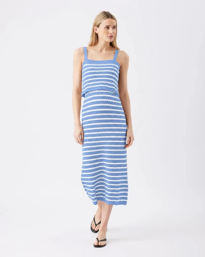 Ripe Maternity - Pointelle Knit Nursing Dress