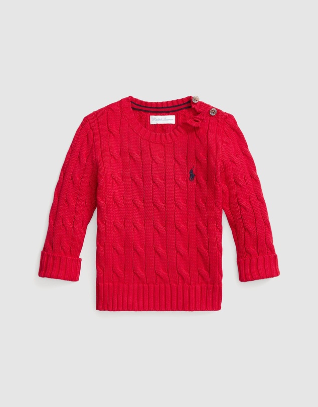 Polo Ralph Lauren - Cable Knit Cotton Sweater - The Iconic Exclusive - Babies