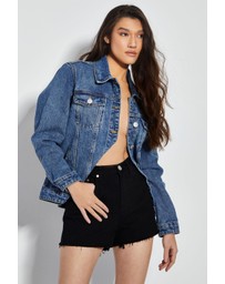 Glamorous - High Waisted Black Denim Shorts