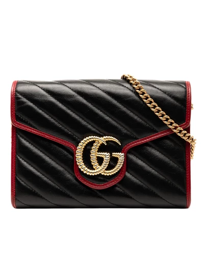 Pre-Loved by Azura Reborn - Pre-Loved GG Marmont Matelasse Leather Torchon Wallet On Chain