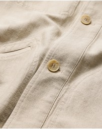 Calibre - Linen Cotton Twill Shirt Jacket Natural