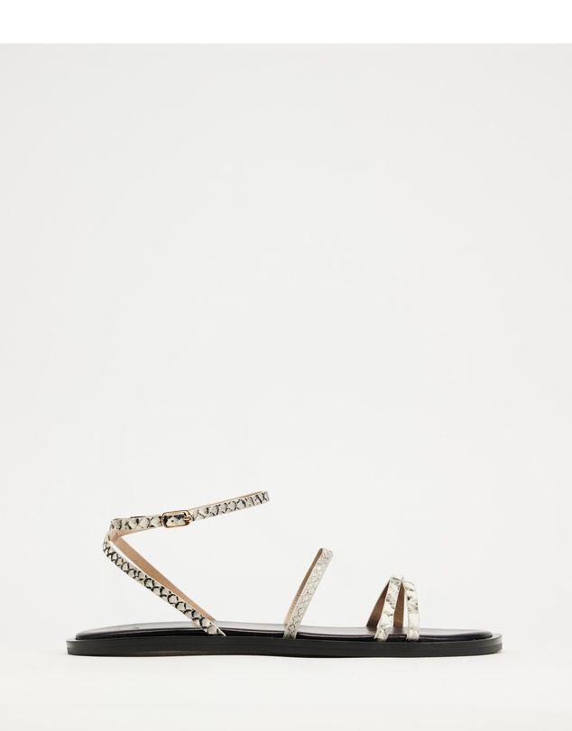 AERE - Ankle Wrap Leather Sandals