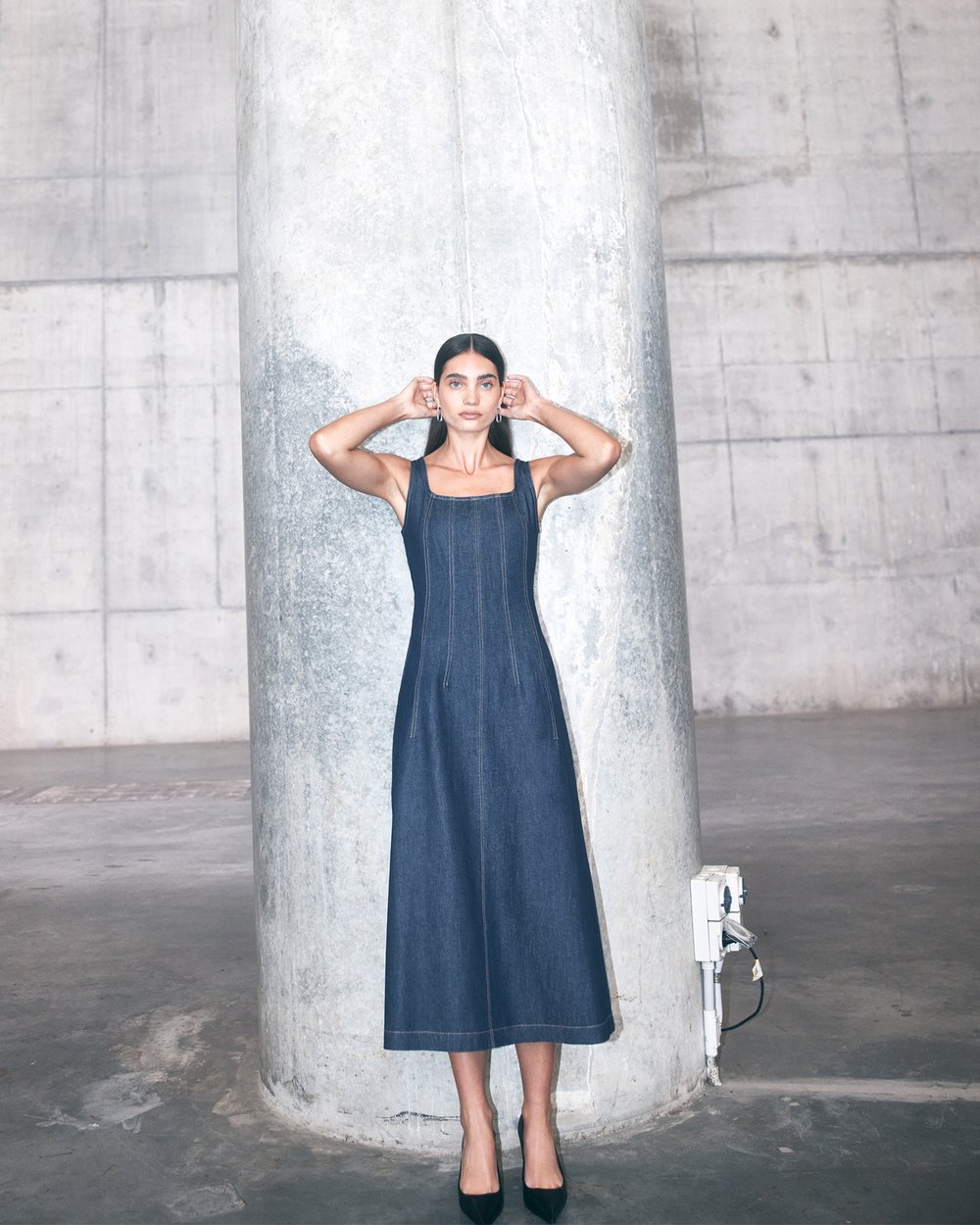 witchery dresses Midi Dress Denim Short Sleeve Denim Midi Dress Witchery | Born Social Portfolio