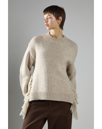 Glamorous - Fringe Trim Crew-Neck Jumper