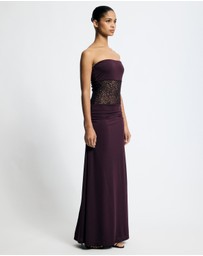 Lover - Raven Contrast Net Maxi Dress