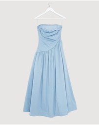 Revibe - Repaired AERE Kiera Strapless Midi Dress - AU 10